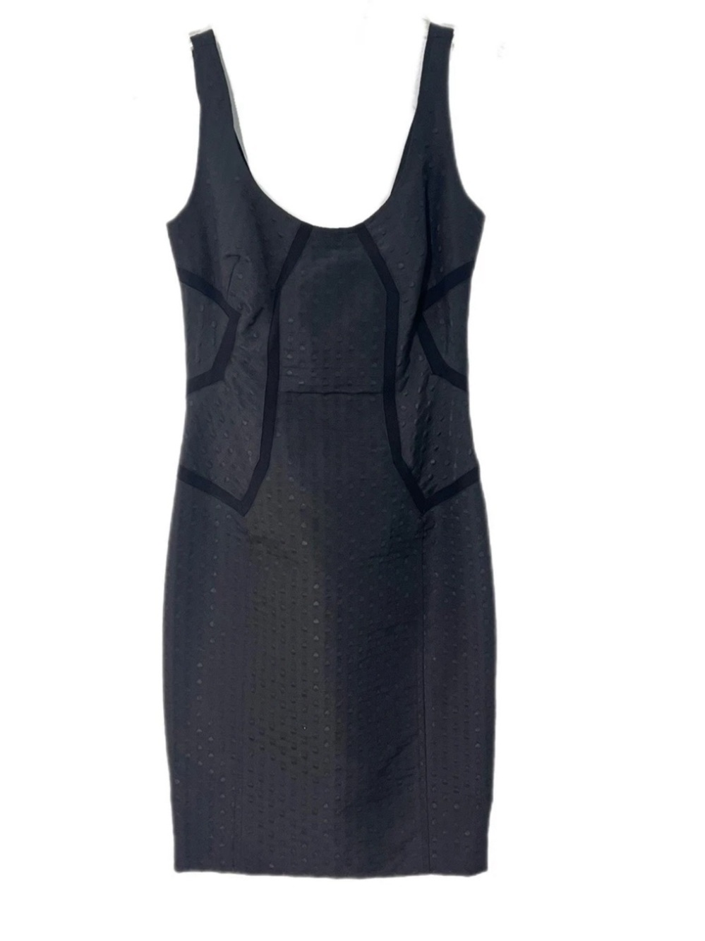 Diane Von Furstenberg Tonia LBD Sleeveless Bodycon Slimming Polka Dot Dress